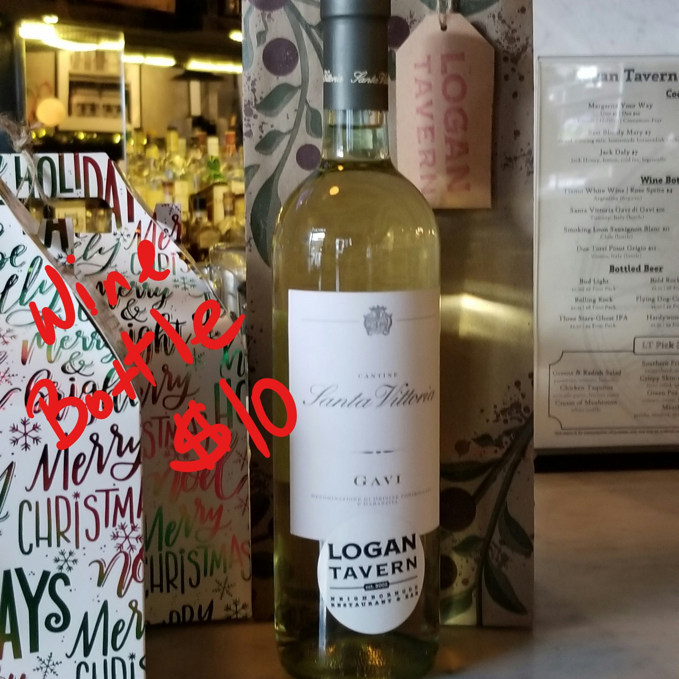a bottle of wine